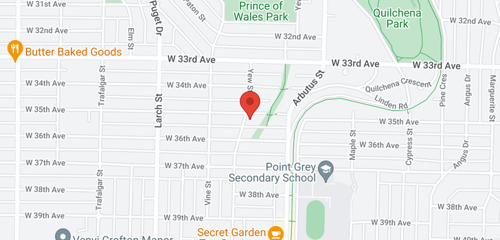 map of 2190 W 35TH AVENUE